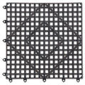 San Jamar Versa-Mat Bar-Shelf Liner, Plastic, 12w x 12d x 0.25h, Black, 24/Carton