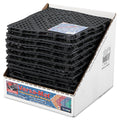 San Jamar Versa-Mat Bar-Shelf Liner, Plastic, 12w x 12d x 0.25h, Black, 24/Carton