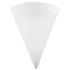 Dart Cone Water Cups, Paper, 4 oz, Rolled Rim, White, 200/Bag, 25 Bags/Carton