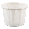Dart Paper Portion Cups, 0.5 oz, White, 250/Bag, 20 Bags/Carton