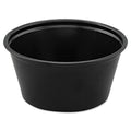 Dart Polystyrene Portion Cups, 2 oz, Black, 250/Bag, 10 Bags/Carton