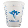 Dart Paper Medical and Dental Graduated Cups, 3 oz, White/Blue, 100/Bag, 50 Bags/Carton
