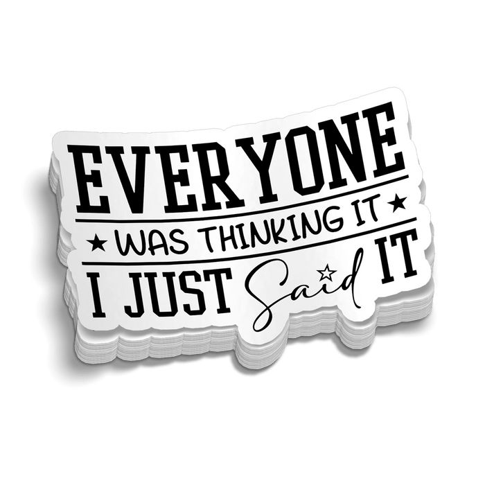 Thinking It Hard Hat Decal by Armed American Supply
