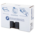 Inteplast Group High-Density Interleaved Commercial Can Liners, 60 gal, 17 microns, 38" x 60", Black, 200/Carton