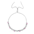 Lab Grown Pink Sapphire Tennis Bracelet by Fine Color Jewels