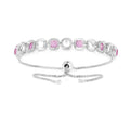 Lab Grown Pink Sapphire Tennis Bracelet by Fine Color Jewels