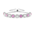 Lab Grown Pink Sapphire Tennis Bracelet by Fine Color Jewels