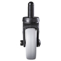 Rubbermaid Replacement Bayonet-Stem Swivel Casters, Grip Ring Stem, 3" Soft Rubber Wheel, Black