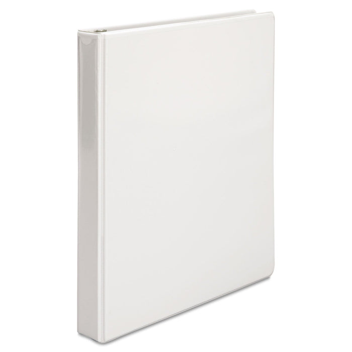 Samsill Speedy Spine Heavy-Duty Time Saving Round Ring View Binder, 3 Rings, 1" Capacity, 11 x 8.5, White