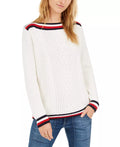 Tommy Hilfiger Women's Striped Cable-Knit Sweater, Size XL by Vanessa Jane