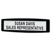 Fellowes Plastic Partition Additions Nameplate, 9 x 0.75 x 2.5, Fabric Panel Mount, Dark Graphite