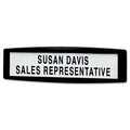 Fellowes Plastic Partition Additions Nameplate, 9 x 0.75 x 2.5, Fabric Panel Mount, Dark Graphite
