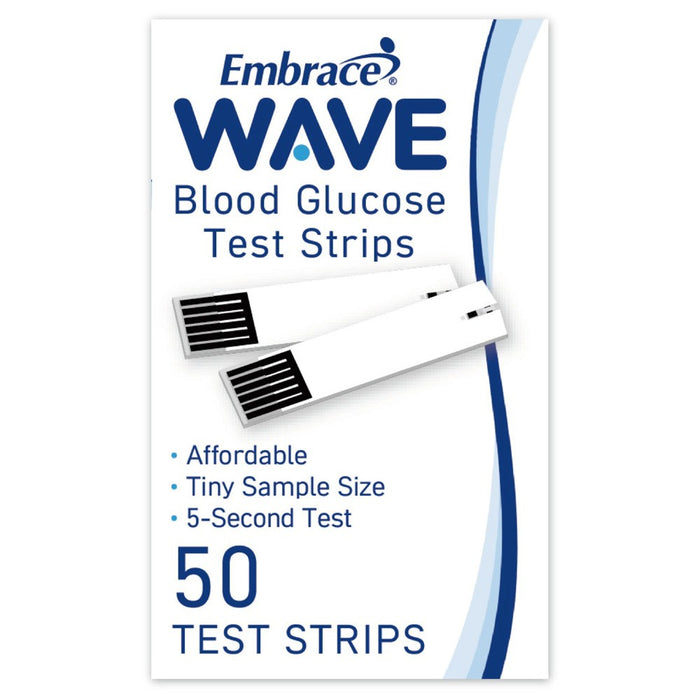 Embrace WAVE Blood Glucose Test Strips, Box Of 50 by Pasteur Pharmacy