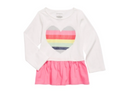 First Impressions Girls Print Cotton Peplum T-Shirt by Vanessa Jane