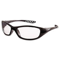 KleenGuard V40 HellRaiser Safety Glasses, Black Frame, Clear Lens