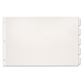 Cardinal Paper Insertable Dividers, 5-Tab, 11 x 17, White, Clear Tabs, 1 Set
