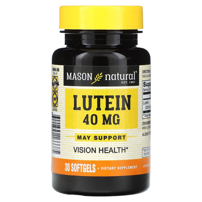 Mason Natural® Lutein 40 mg Ultra Strength – 30 Softgels by Pasteur Pharmacy