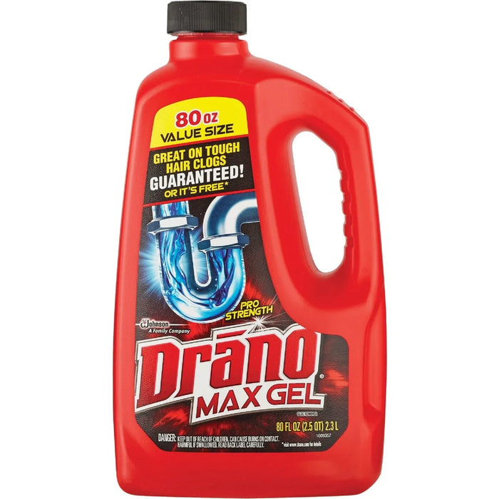 Drano Clog Remover, Max Gel, Value Size 80 Fl Oz by Pasteur Pharmacy