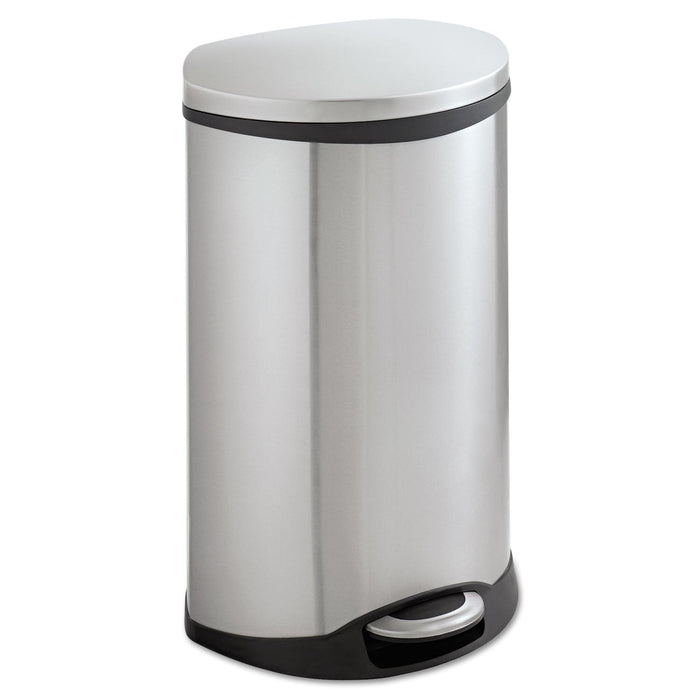 Safco Step-On Medical Receptacle, 12.5 gal, Stainless Steel
