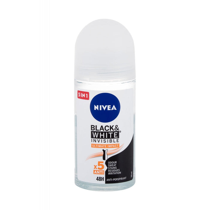 Nivea Black & White Invisible Ultimate Impact Ball Antiperspirant, 50 Ml by Pasteur Pharmacy