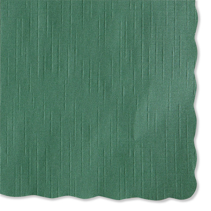 Hoffmaster Solid Color Scalloped Edge Placemats, 9.5 x 13.5, Hunter Green, 1,000/Carton
