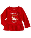 First Impressions Girls Print Cotton Peplum T-Shirt by Vanessa Jane