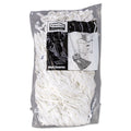Rubbermaid Clean Room Mop Head, Rayon, Loop-End, Medium, White, 12/Carton