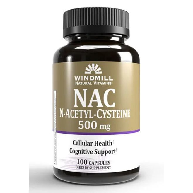 Windmill Vitamins® NAC - 500mg (100 Capsules) by Pasteur Pharmacy
