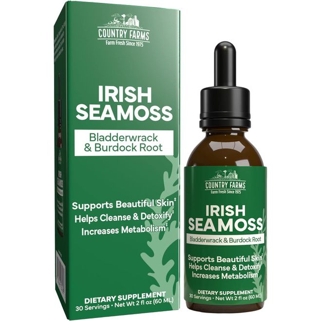 Country Farms® Irish Sea Moss with Bladderwrack & Burdock Root – 2 oz Liquid Drops by Pasteur Pharmacy