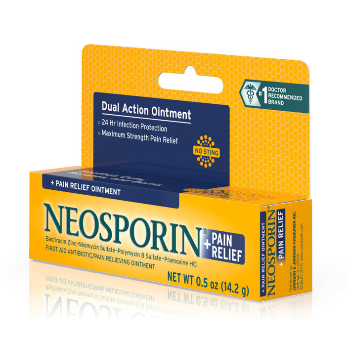 Neosporin Plus Pain Relief Antibiotic Ointment Maximum Strength, 0.5 Oz by Pasteur Pharmacy