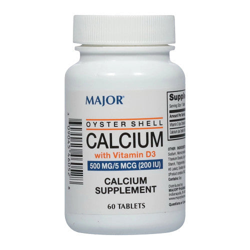 Major Oyster Shell Calcium 500 Mg With Vitamin D by Pasteur Pharmacy