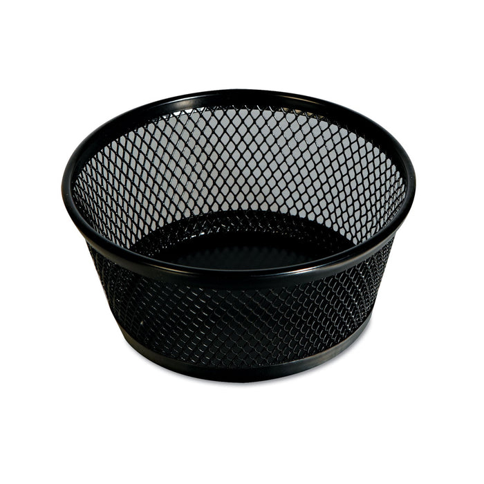 Universal Jumbo Mesh Storage Dish, 4.38" Diameter x 2"h, Black
