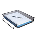 Universal Deluxe Mesh Stackable Front Load Tray, 1 Section, Letter Size Files, 11.25" x 13" x 2.75", Black