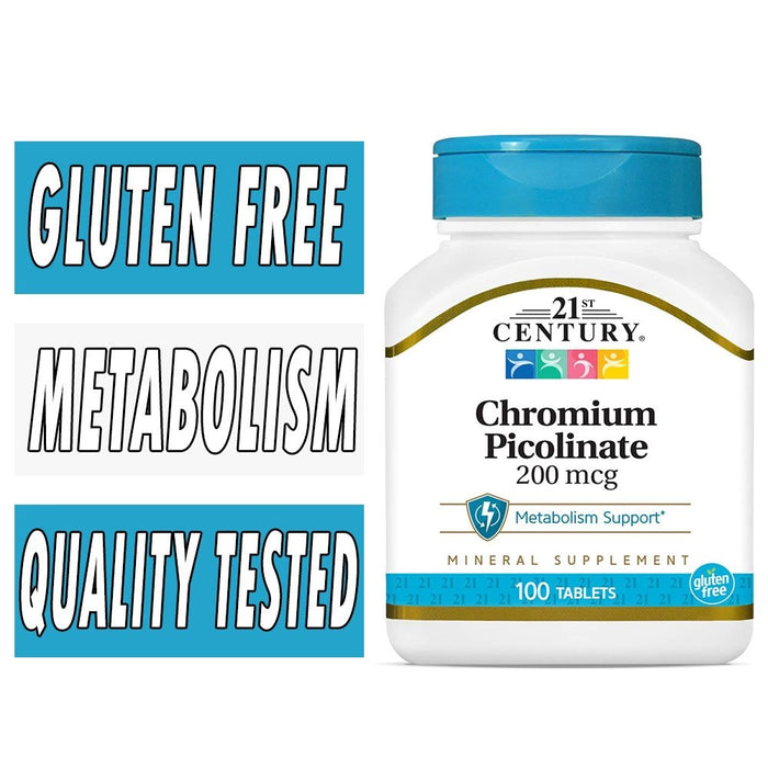 21st Century Chromium Picolinate 200 Mcg 100Ct by Pasteur Pharmacy