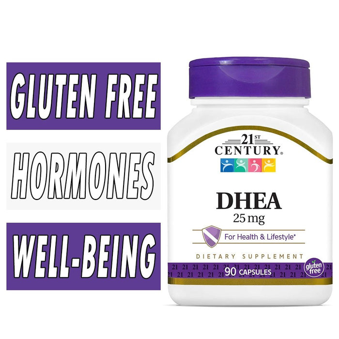 21st Century® DHEA 25 mg – Hormone Support (90 Capsules) by Pasteur Pharmacy