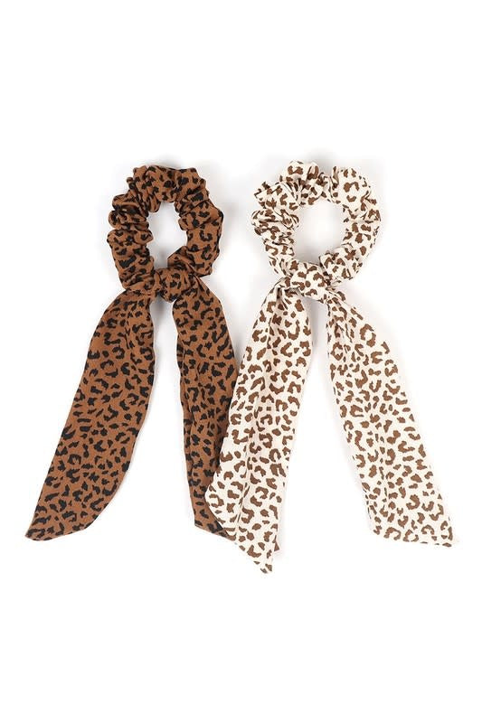 Cheetah Print Ribbon Hair Tie by Boutique 23