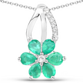 Genuine Emerald Jewelry Set by Fine Color Jewels