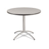 Iceberg CafeWorks Table, Cafe-Height, Round Top, 36" Diameter x 30h, Gray/Silver