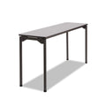 Iceberg Maxx Legroom Wood Folding Table, Rectangular Top, 60w x 18d x 29.5h, Gray/Charcoal