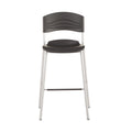 Iceberg CafeWorks Stool, Supports Up to 225 lb, Graphite Seat/Back, Silver Base