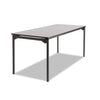 Iceberg Maxx Legroom Wood Folding Table, Rectangular Top, 72w x 30d x 29.5h, Gray/Charcoal