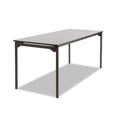 Iceberg Maxx Legroom Wood Folding Table, Rectangular Top, 72w x 30d x 29.5h, Gray/Charcoal