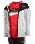 Puma 3-Pc. Colorblocked Fleece Hoodie, Jogger Pants and T-Shirt, Size 5 by Vanessa Jane