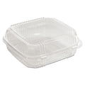 Pactiv Evergreen ClearView SmartLock Hinged Lid Container, 49 oz, 8.2 x 8.34 x 2.91, Clear, Plastic, 200/Carton
