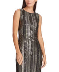 Lauren Ralph Lauren Womens Jordinia Sequined Striped Cocktail Dress by Vanessa Jane
