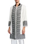 Kobi Halperin Embroidered Duster Coat, Size Small by Vanessa Jane