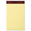 Ampad Gold Fibre Writing Pads, Narrow Rule, 50 Canary-Yellow 5 x 8 Sheets, 4/Pack