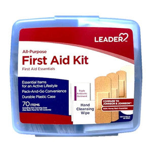Leader™ 70-Piece First Aid Kit - Multi-Purpose Emergency Essentials Case by Pasteur Pharmacy