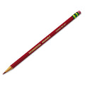 Ticonderoga Erasable Colored Pencils, 2.6 mm, 2B (#1), Carmine Red Lead, Carmine Red Barrel, Dozen