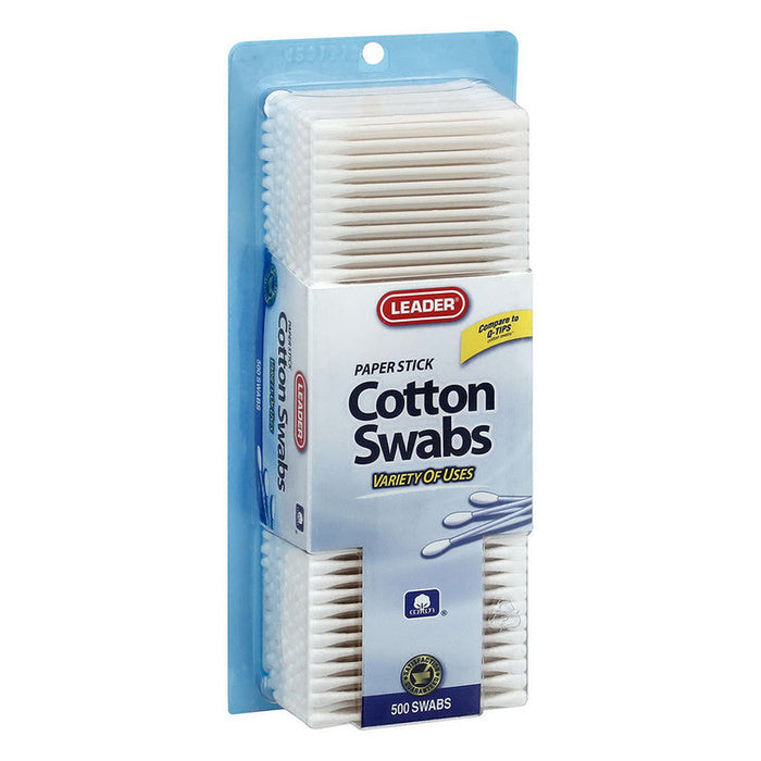Leader™ Cotton Swabs – 100% Pure Cotton with Paper Sticks by Pasteur Pharmacy